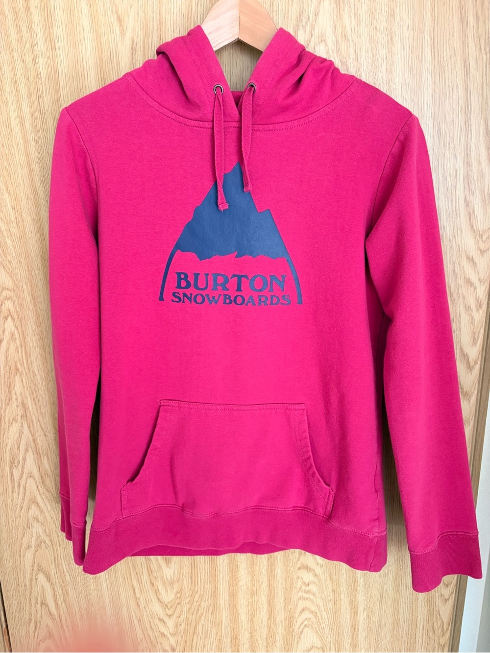 Burton Pink Hooded Sweatshirt with Blue Logo